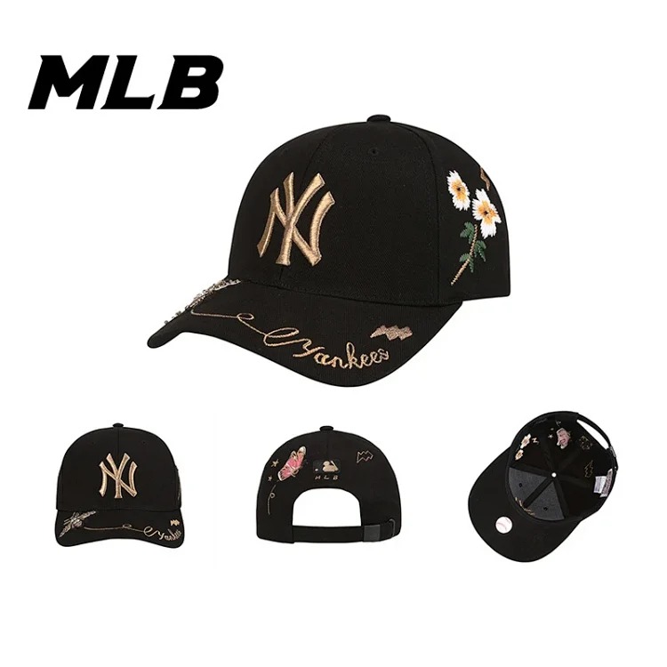 mlb hat men and women 2026 new ny hard top baseball cap big head circumference sun hat la peaked cap large brim