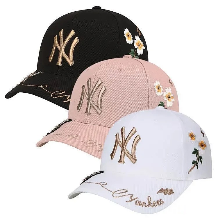 mlb hat men and women 2026 new ny hard top baseball cap big head circumference sun hat la peaked cap large brim