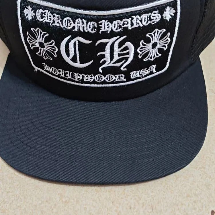 Men's Hat Korean Style CH Mesh Sun Hat Baseball Cap Adjustable Sun Protection Peaked Hat Women's Summer Cool Letter Embroidery