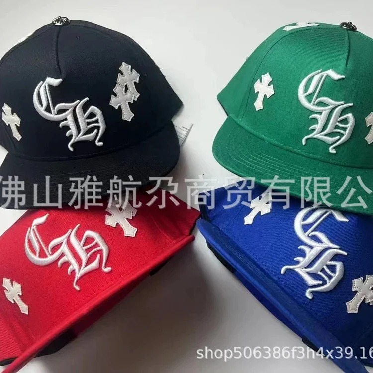 Men's Hat Korean Style CH Mesh Sun Hat Baseball Cap Adjustable Sun Protection Peaked Hat Women's Summer Cool Letter Embroidery