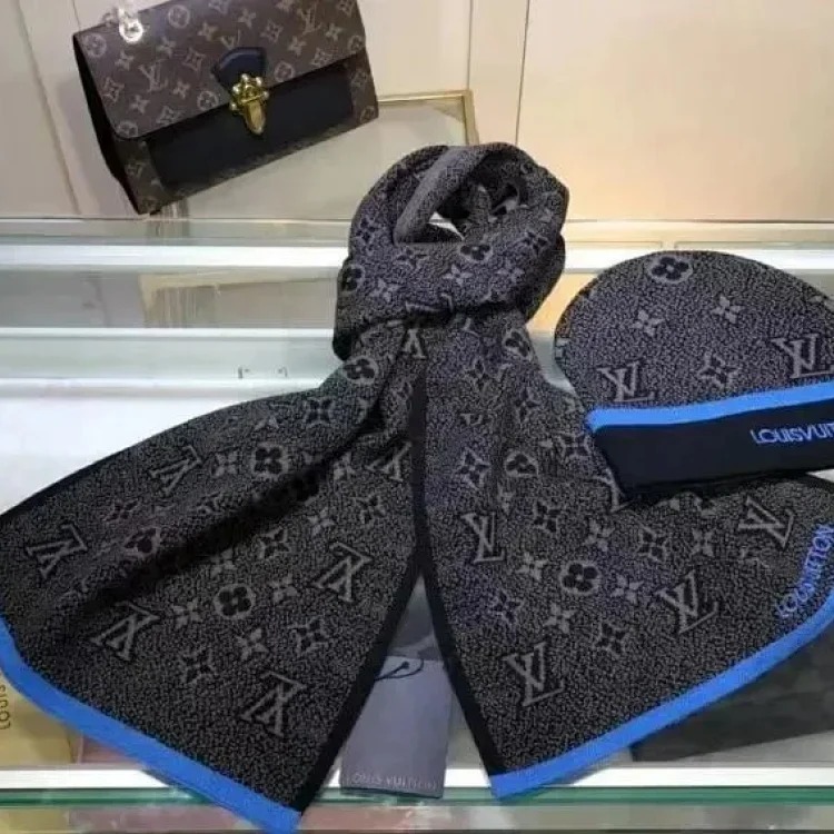 Versatile fashion trendy scarf and hat two-piece set ( )