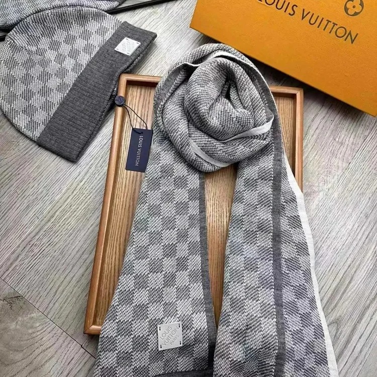 Versatile fashion trendy scarf and hat two-piece set ( )