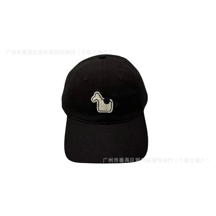 Spot Korean style cute pony embroidered baseball cap women's soft top face-showing small duck cap spring and summer sun protection hat
