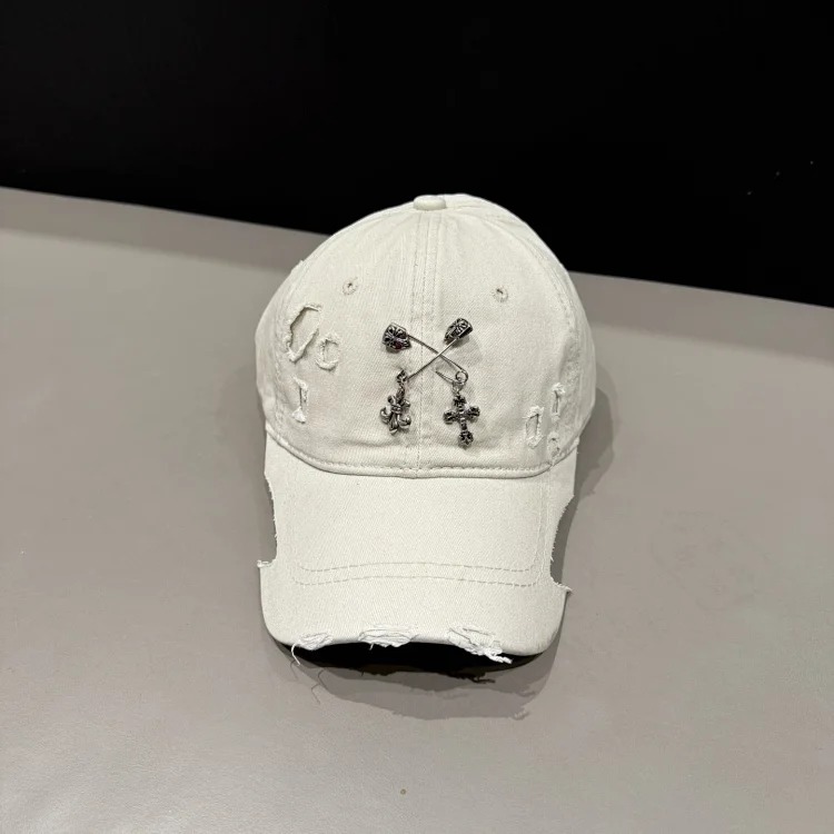 Spring and summer new hats women's personalized baseball caps with holes, large head circumference, cotton peaked caps, sun protection hats