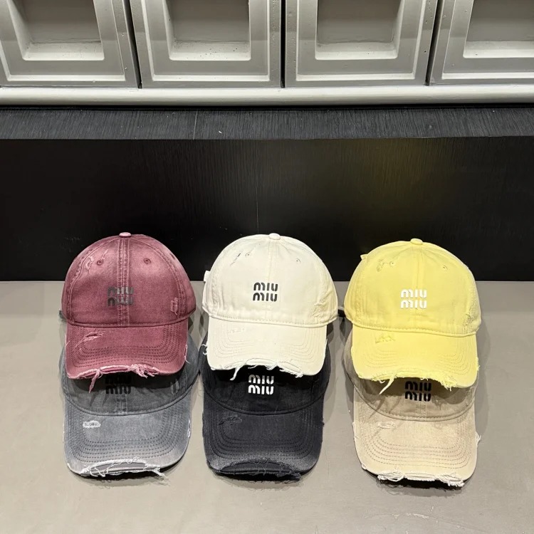 Spring and summer new hats women's personalized baseball caps with holes, large head circumference, cotton peaked caps, sun protection hats