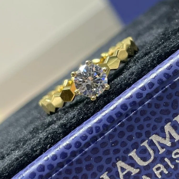 CHAU RING 925 sier Bee My Love Honeycomb Ring Spliced ​​Ring