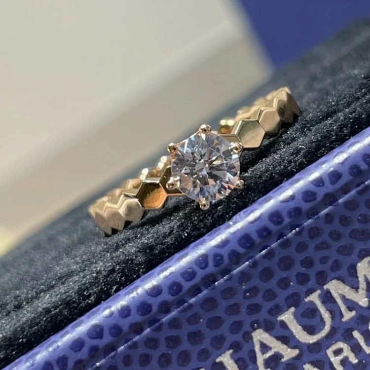 CHAU RING 925 sier Bee My Love Honeycomb Ring Spliced ​​Ring