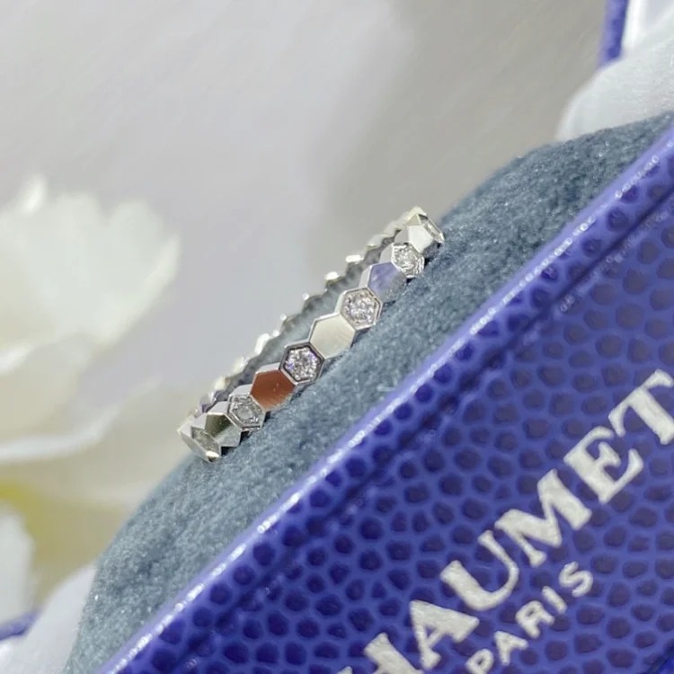 CHAU RING 925 sier Bee My Love Honeycomb Ring Spliced ​​Ring