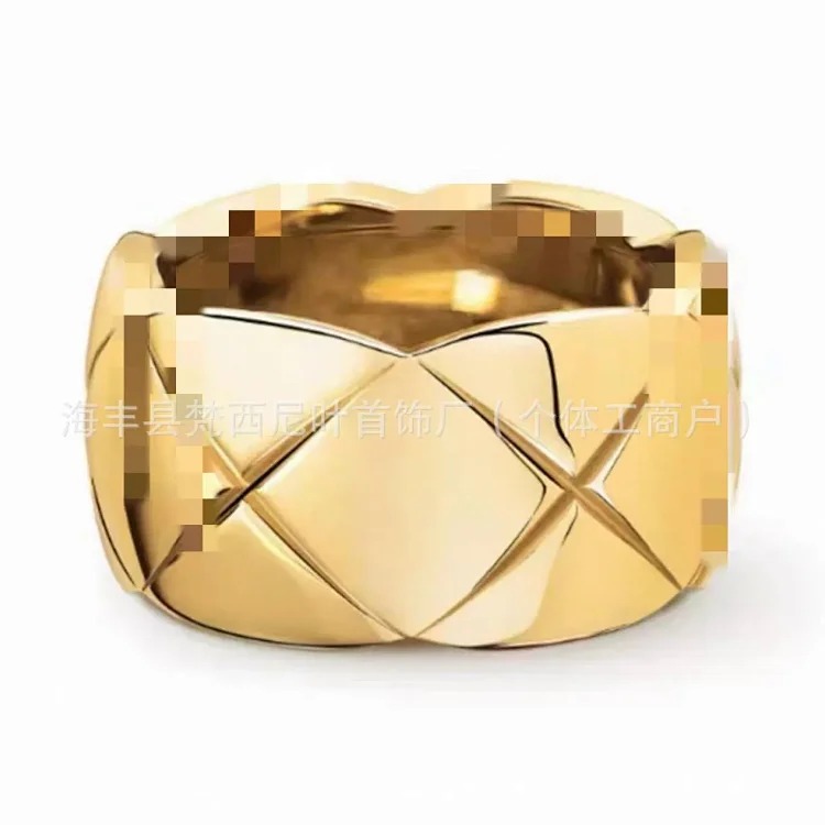 High V gold coco diamond ring diamond diamond ring sterling silver 18k rose gold source factory direct sales