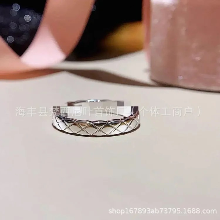 High V gold coco diamond ring diamond diamond ring sterling silver 18k rose gold source factory direct sales