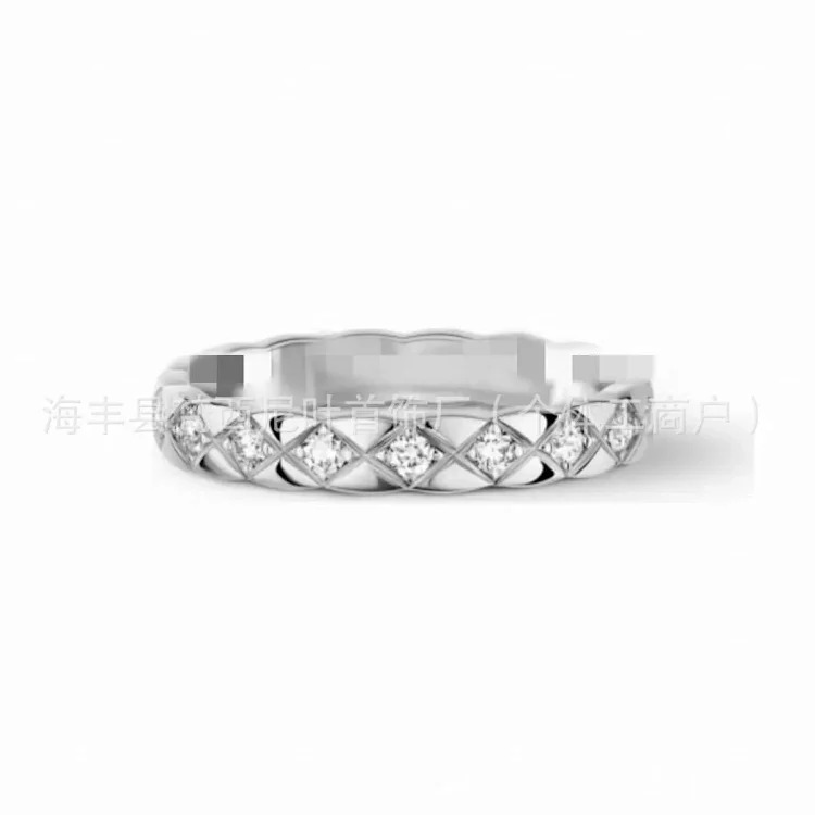 High V gold coco diamond ring diamond diamond ring sterling silver 18k rose gold source factory direct sales