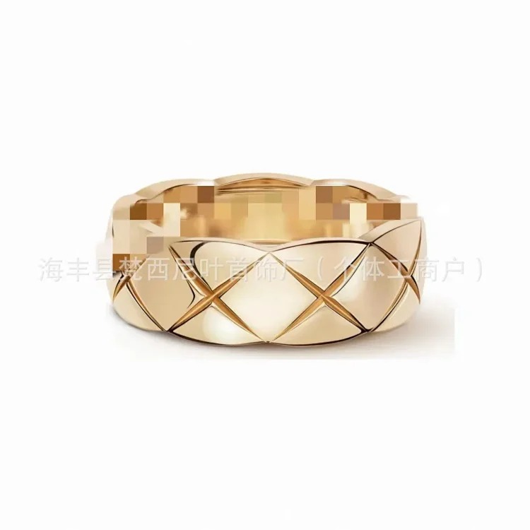 High V gold coco diamond ring diamond diamond ring sterling silver 18k rose gold source factory direct sales