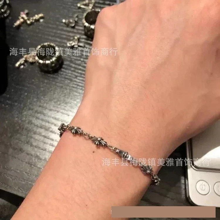 Crowe retro cross thin letter bracelet cross flower ball TINY E full flower jewelry with diamond gold bracelet