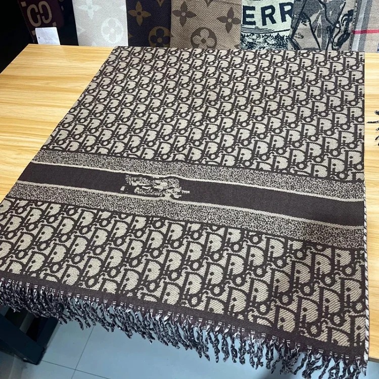 Letter scarf women s imitation cashmere scarf tassel double-sided shawl warm scarf versatile